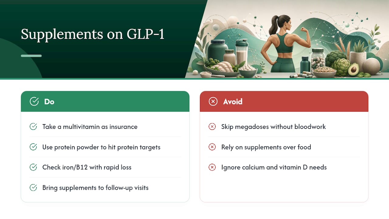 Do You Need Supplements on a GLP-1 Diet? — overview diagram