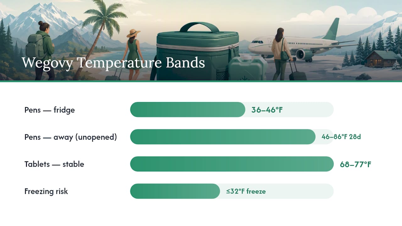 Wegovy storage temperature and time limits