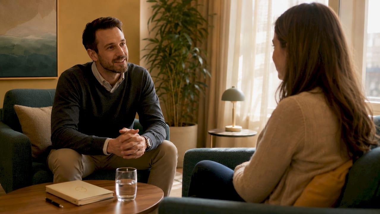 Therapist showing unconditional positive regard