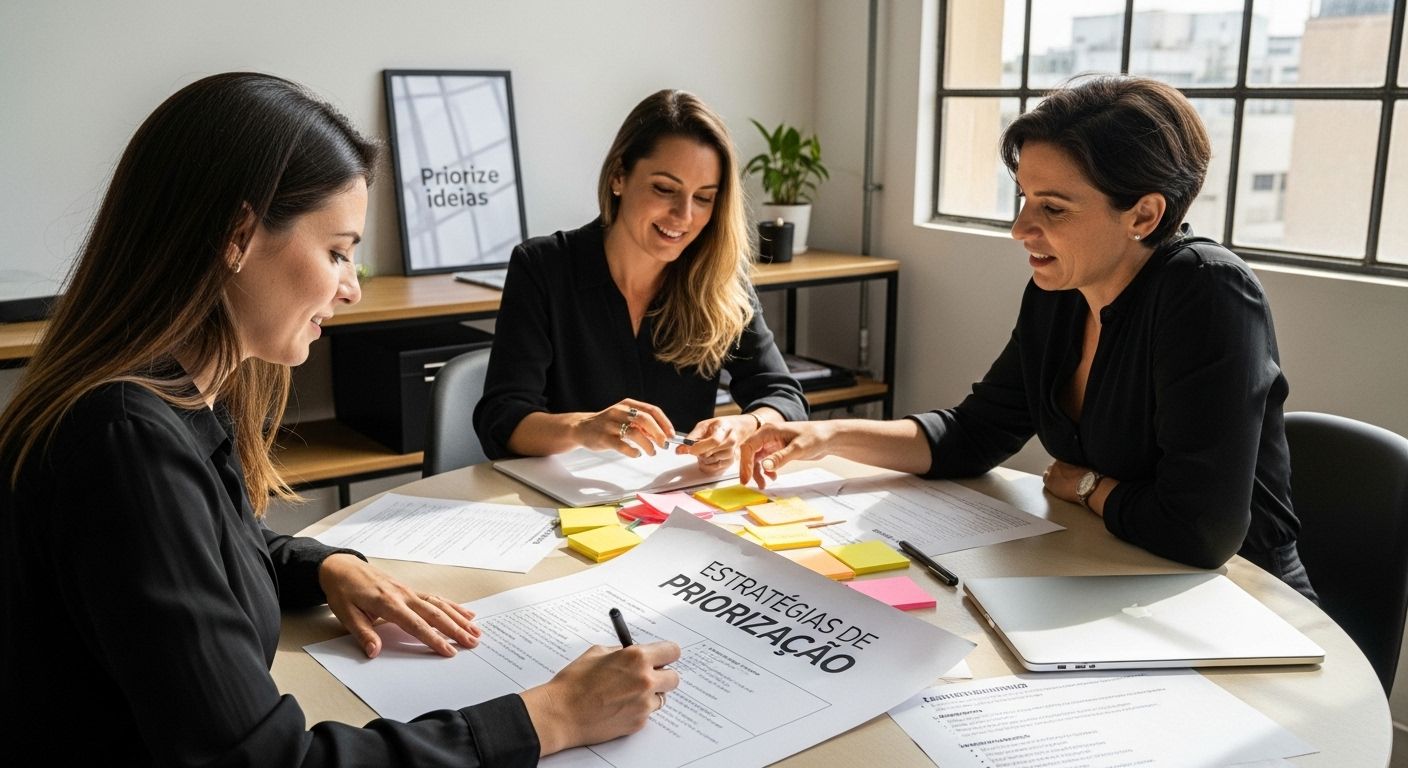 priorizar ideias escrita