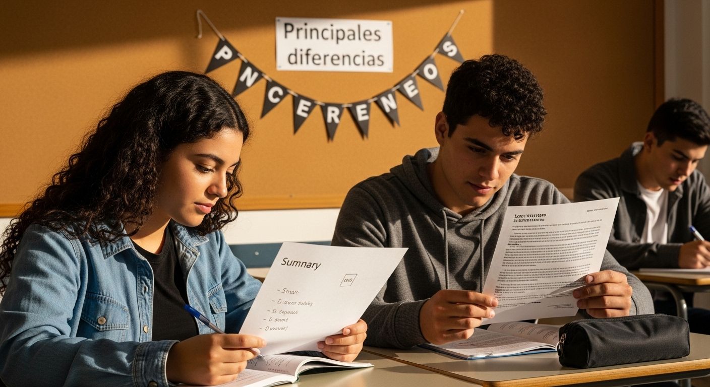 principales diferencias ensayo resumen