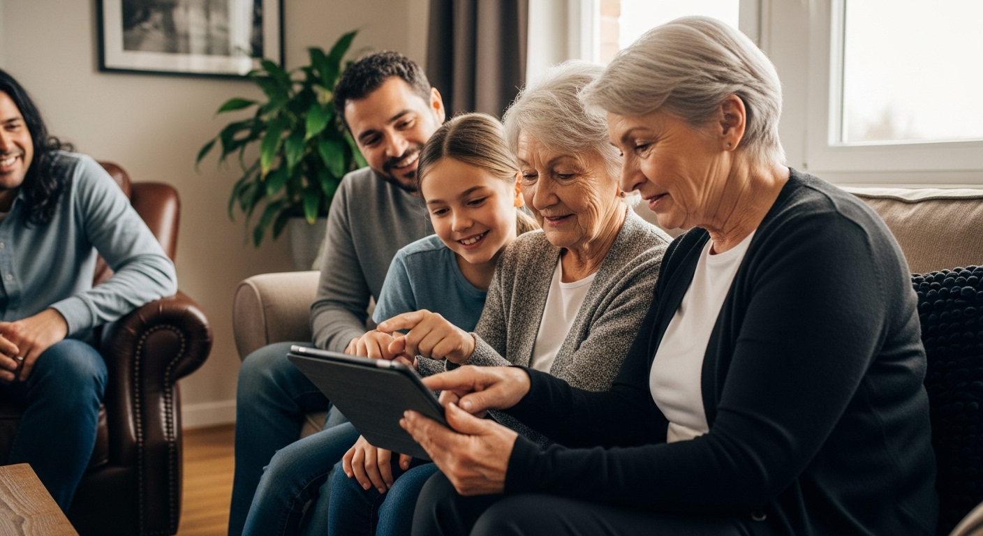 familia tecnología generaciones