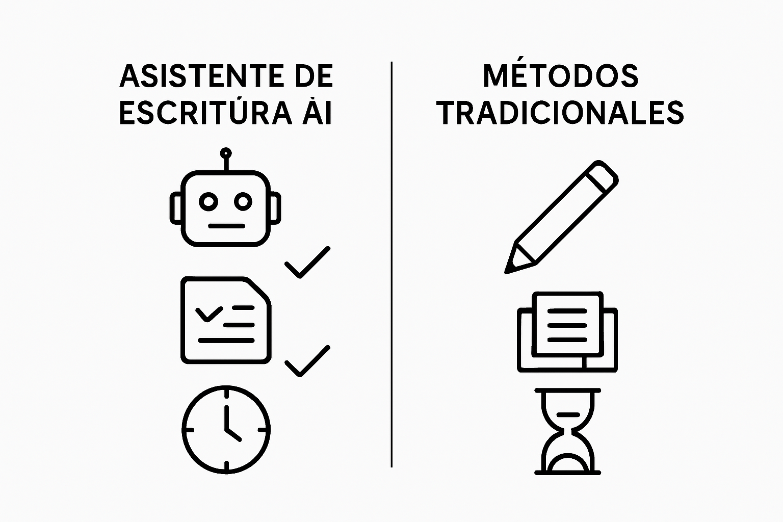 Comparativa asistente AI y métodos tradicionales