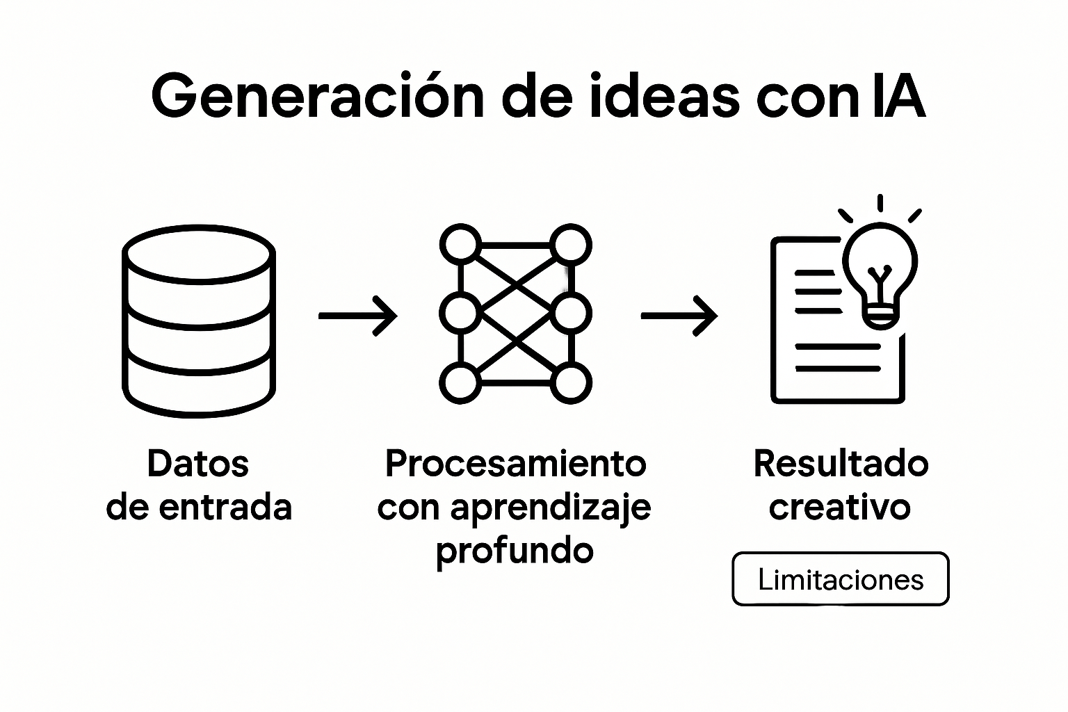 Infografía sobre el proceso creativo con inteligencia artificial