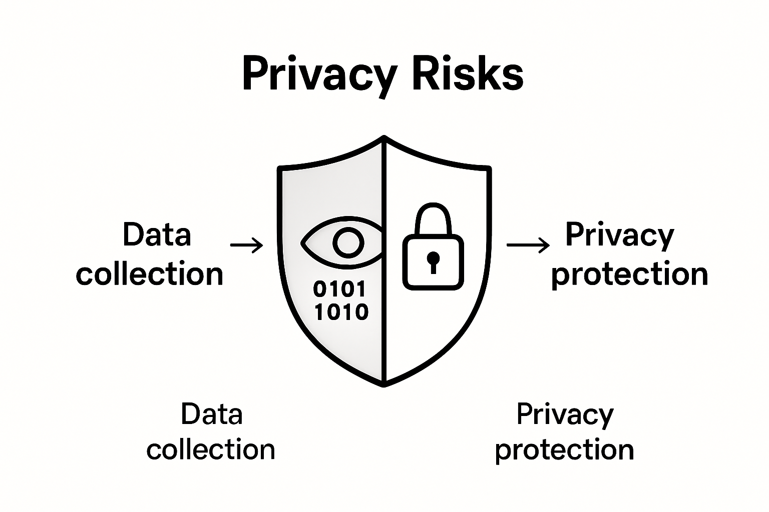 Infographic on AI privacy risks and protections