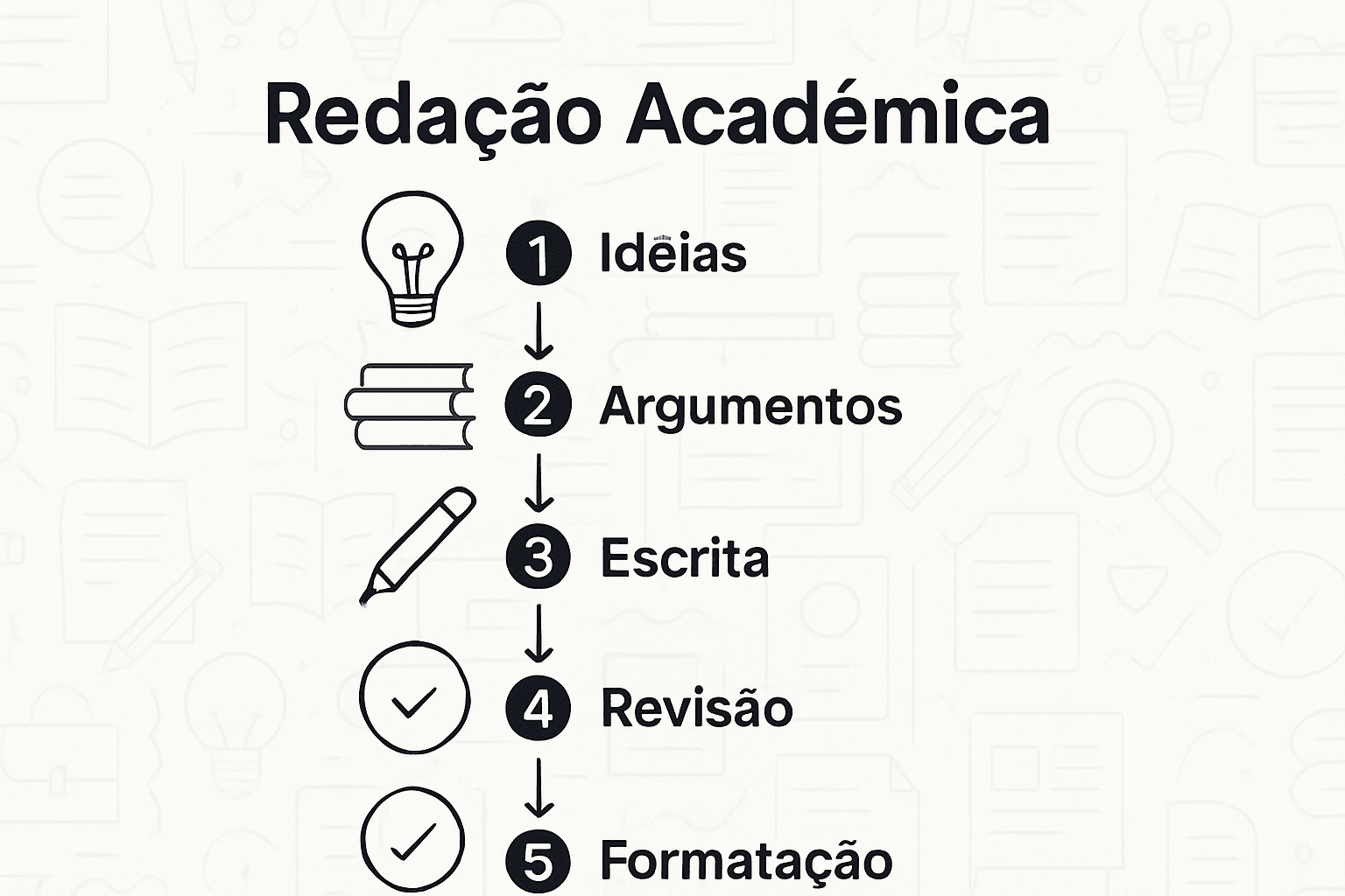 Cinco etapas essenciais para uma redação académica de sucesso