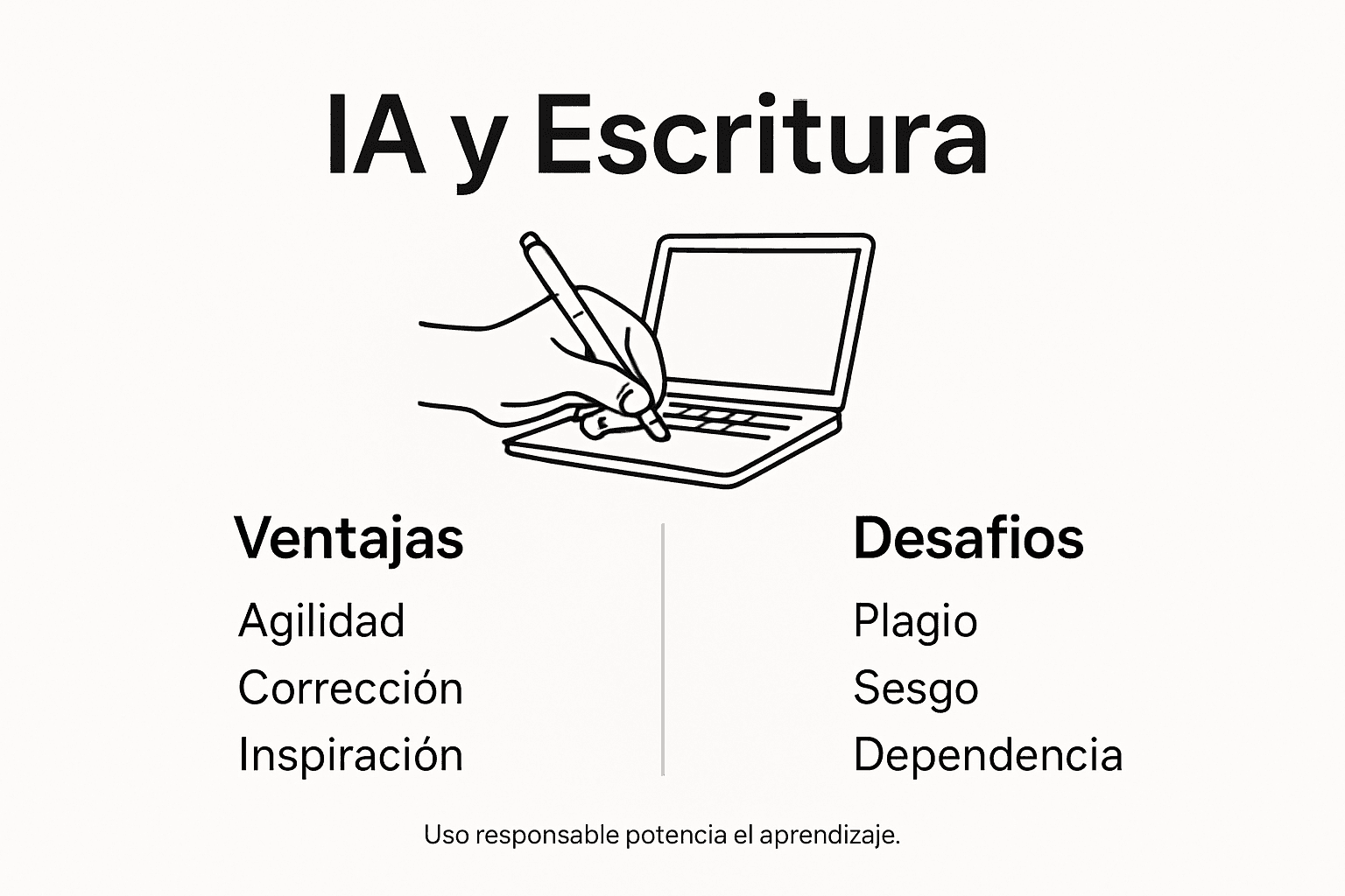 Infografía: Inteligencia artificial y redacción — oportunidades y retos