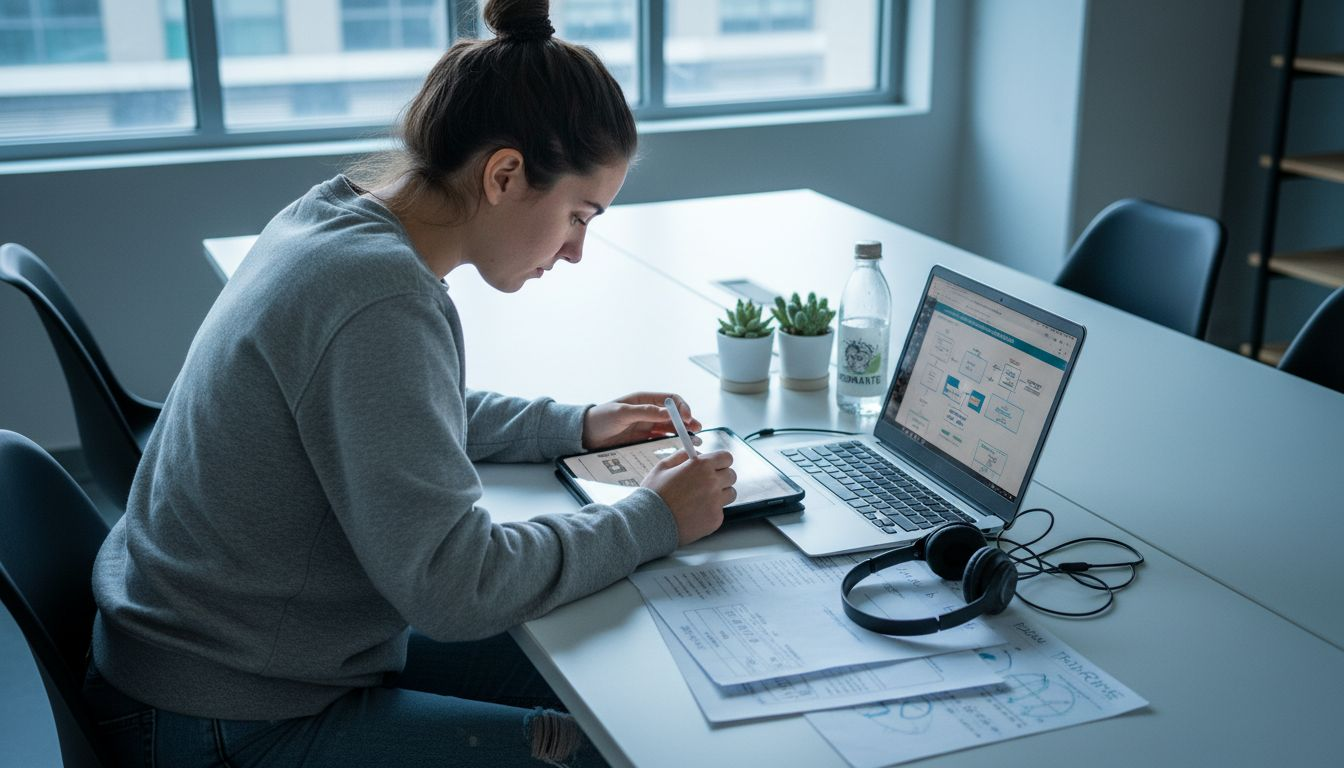 Organiza tus ideas fácilmente utilizando tu tablet y esquemas inteligentes con ayuda de la inteligencia artificial.