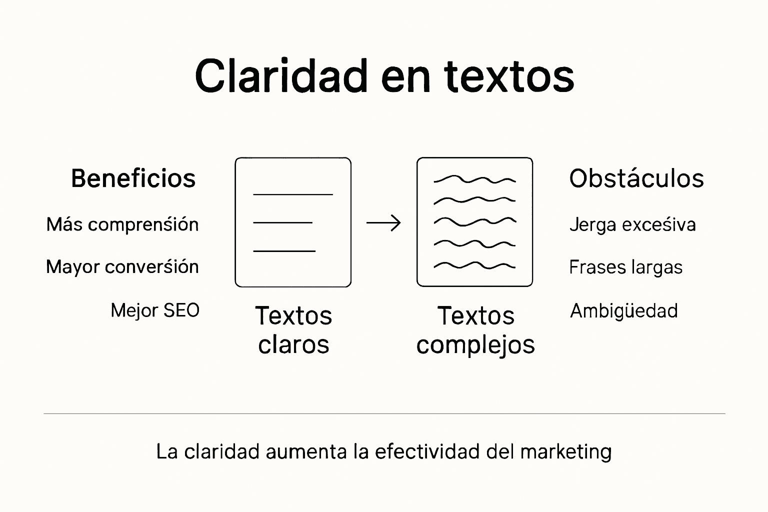 Infografía: Ventajas y desafíos de escribir con claridad