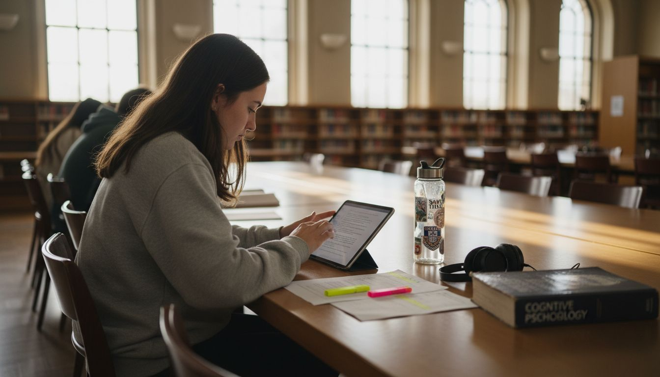 Student editing academic work using AI