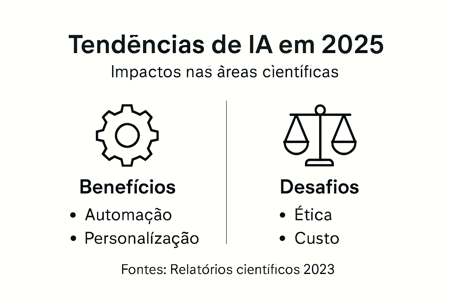 Infografia: As principais tendências da Inteligência Artificial para 2025 — oportunidades e desafios
