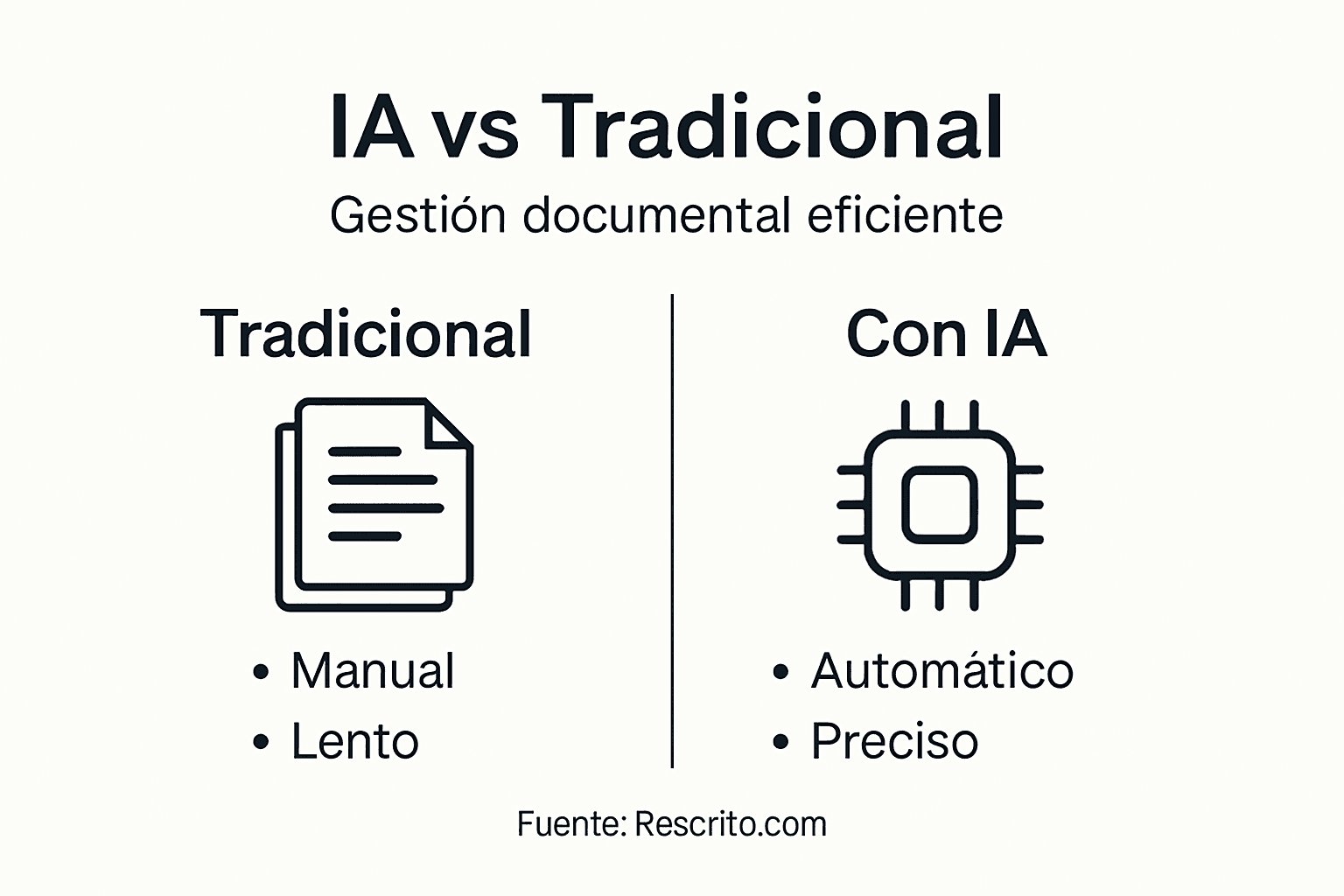 Comparativa visual entre inteligencia artificial y métodos tradicionales