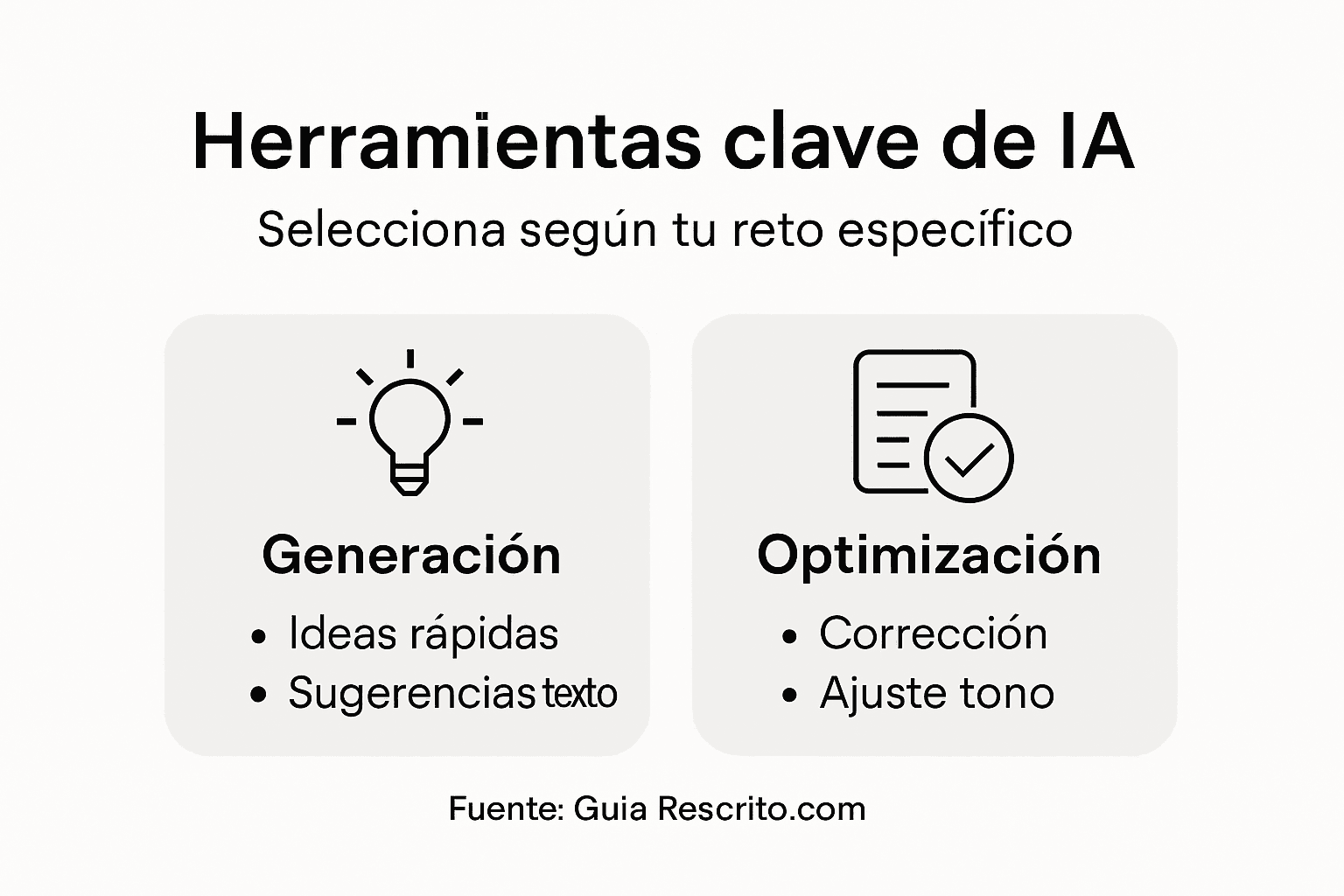Guía visual de las mejores herramientas de inteligencia artificial para escribir contenido