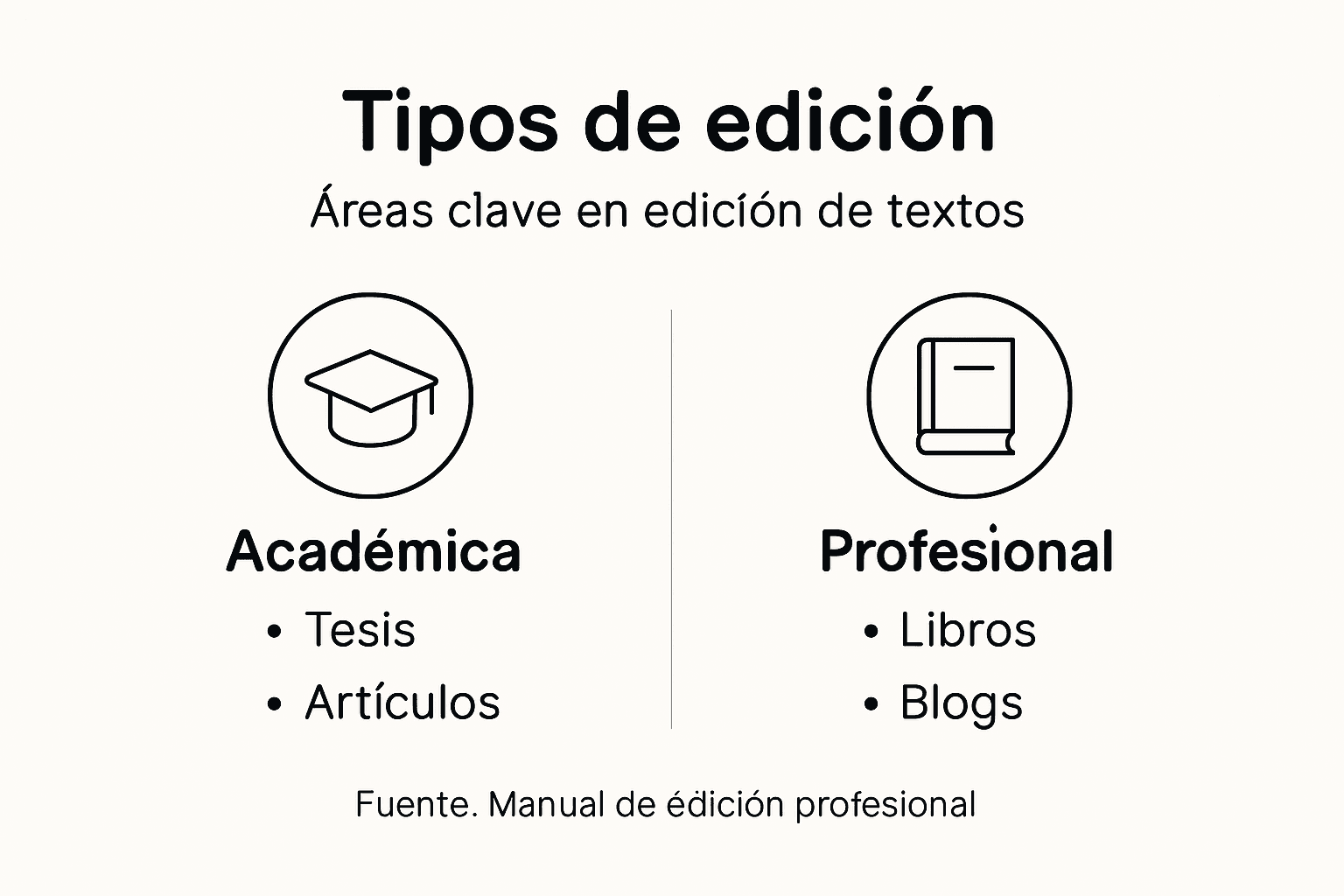 Guía visual sobre las diferentes formas de editar textos