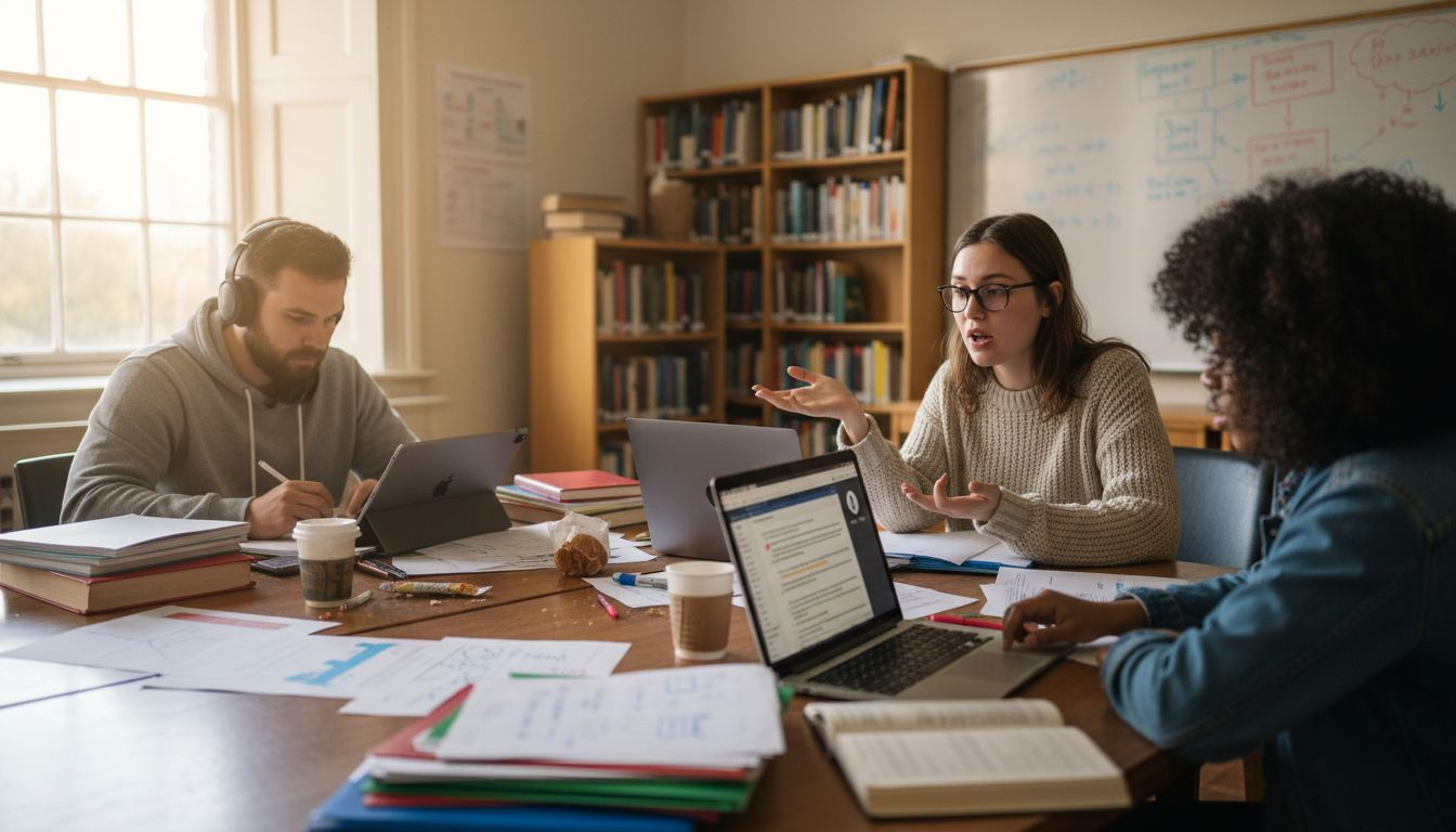 Students using voice for group writing