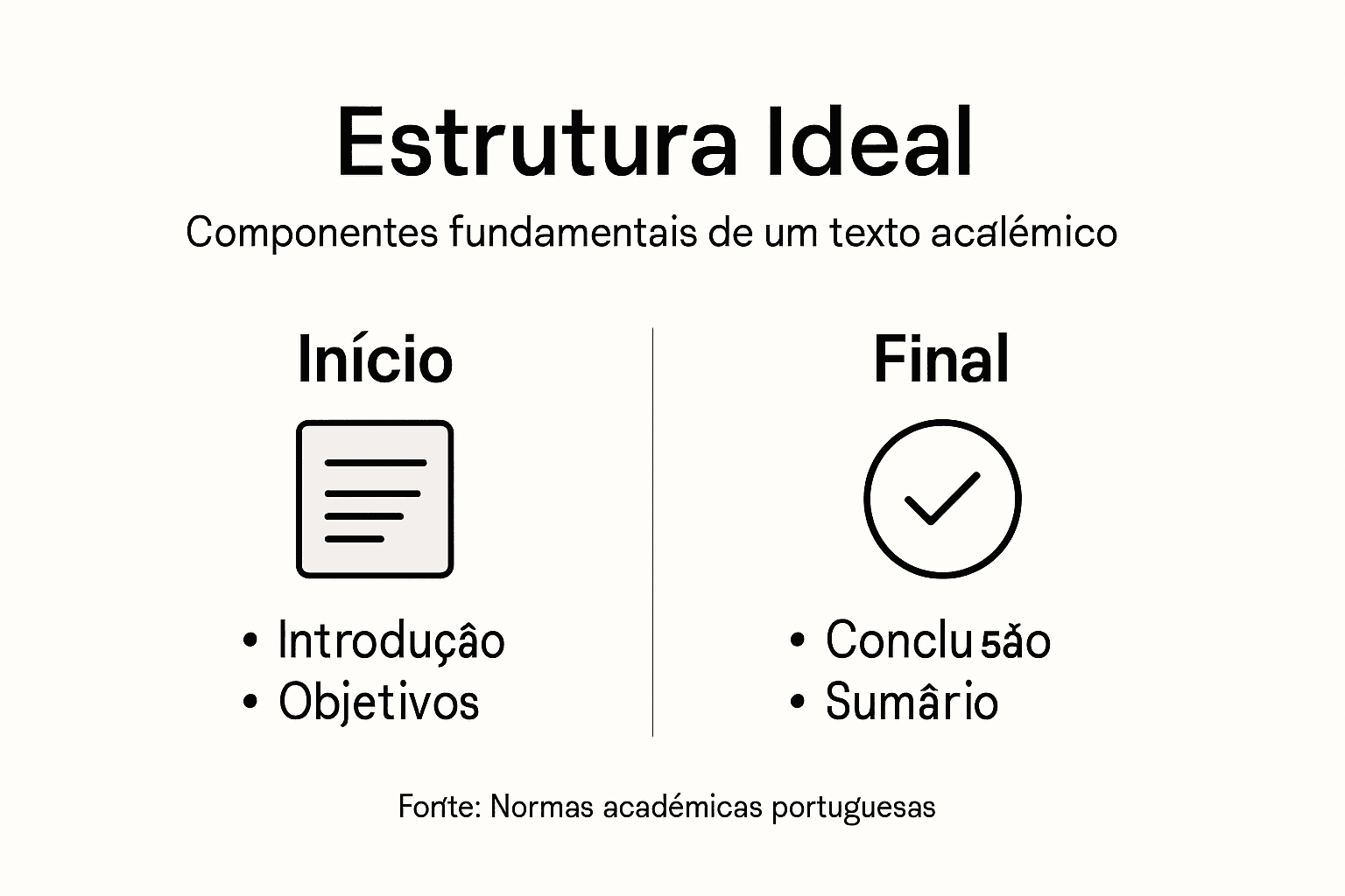 Infografia sobre a organização de textos académicos