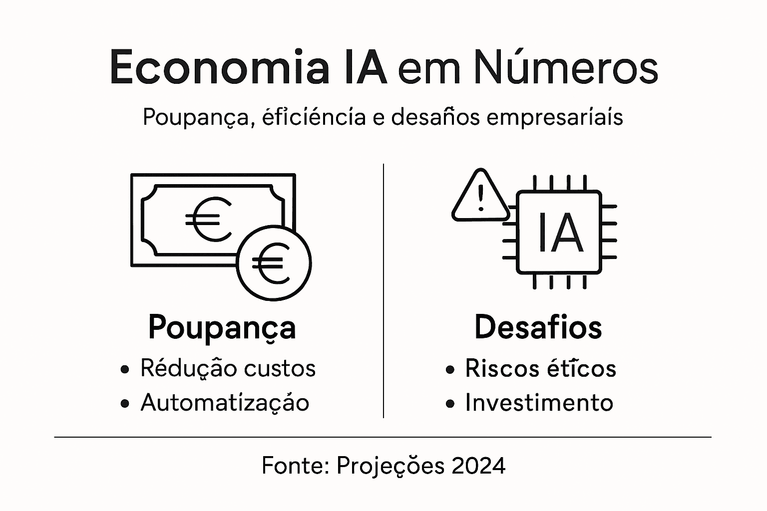 Infográfico revela como a inteligência artificial pode ajudar a poupar recursos, aumentar a eficiência e quais os principais obstáculos que ainda enfrenta.