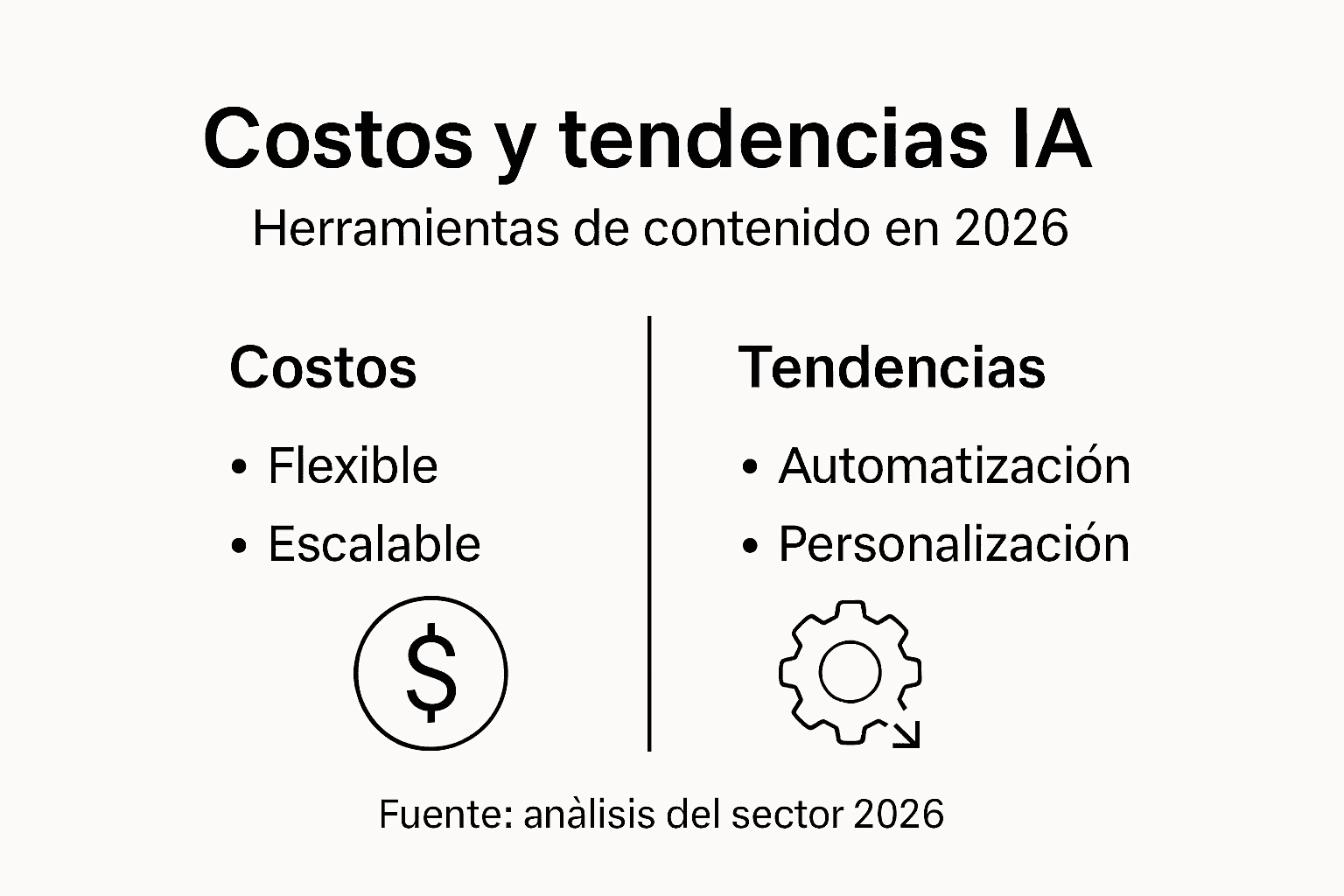 Infografía: costos y tendencias de la inteligencia artificial en la creación de contenido