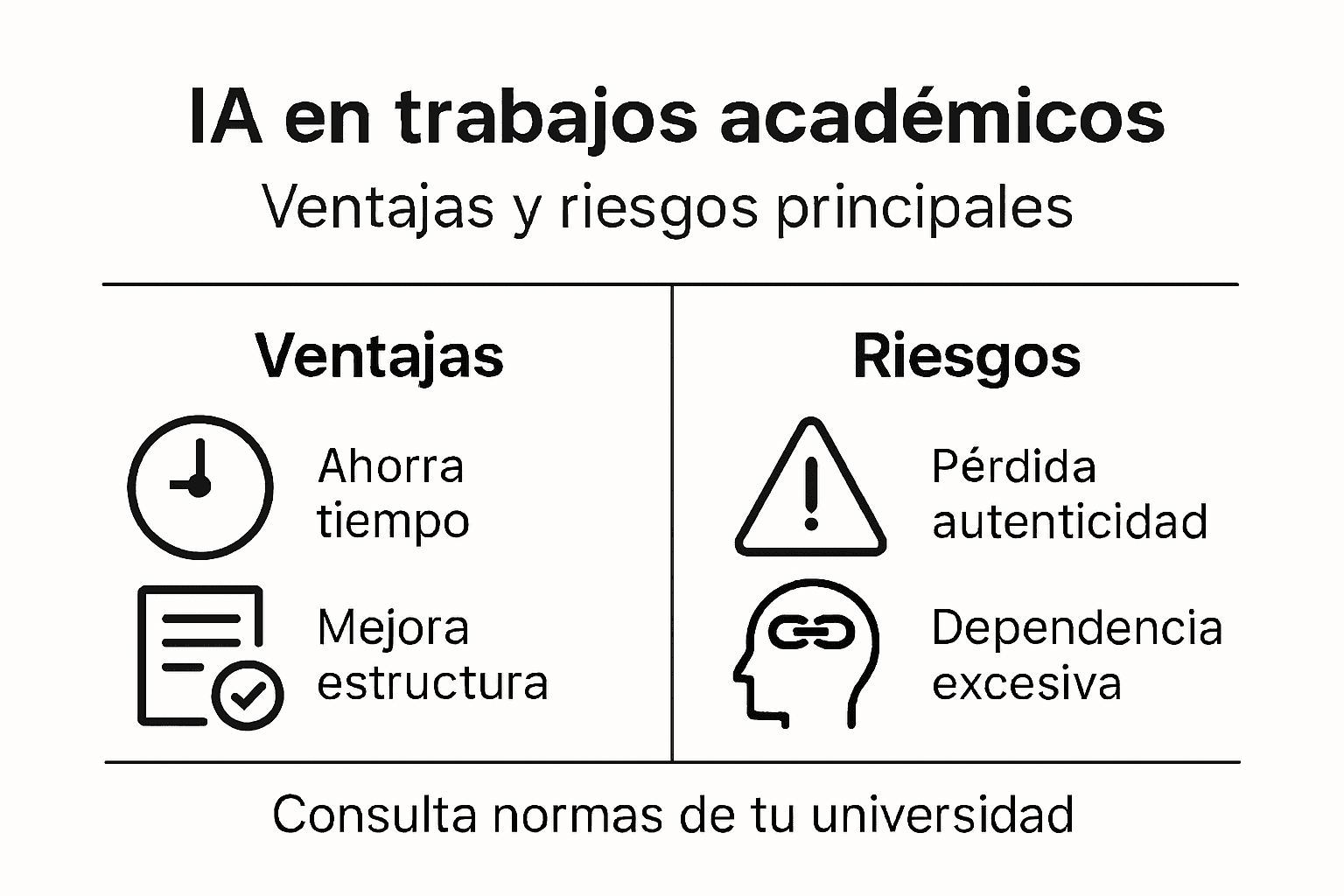 Infografía sobre los beneficios y posibles riesgos de la inteligencia artificial