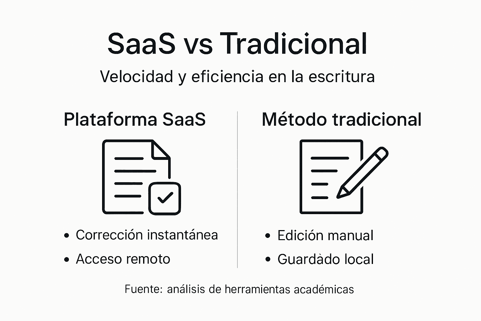 Infografía que muestra las diferencias entre el modelo SaaS y las soluciones tradicionales