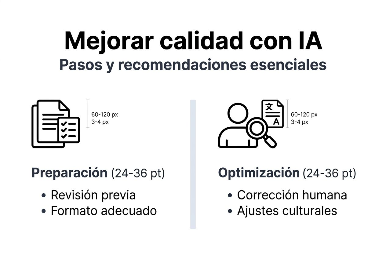 Infografía: Cómo aprovechar la inteligencia artificial para mejorar la calidad de tus traducciones