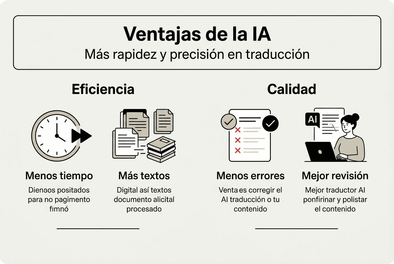Ventajas de la inteligencia artificial en la traducción: una infografía