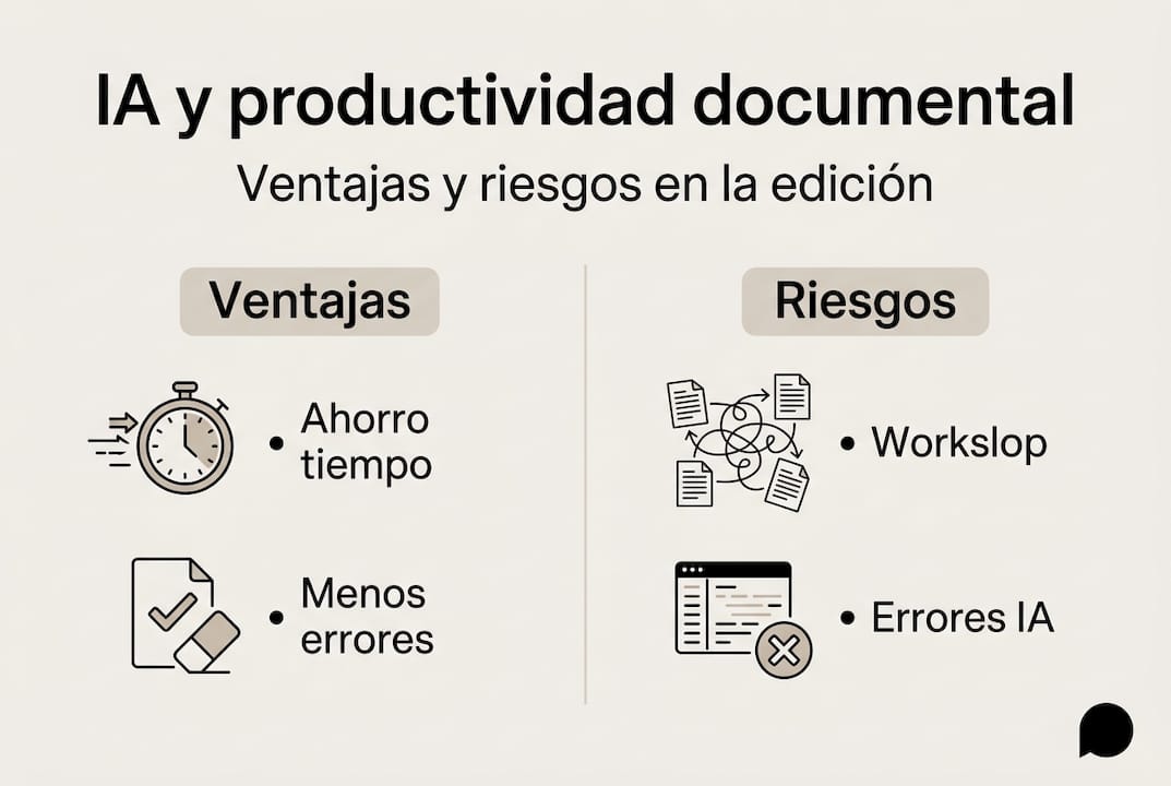 Infografía: beneficios y riesgos del uso de la inteligencia artificial en la gestión de documentos