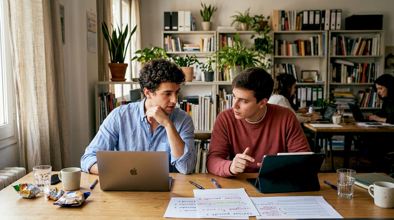 Trabajo en equipo para crear contenido digital