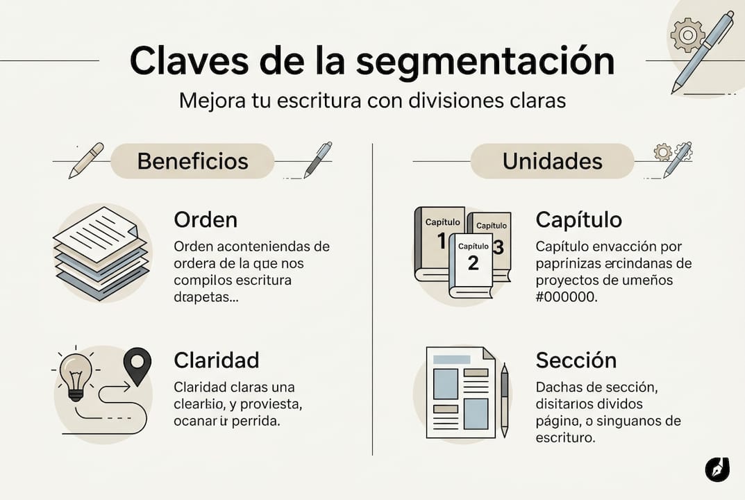 Infografía: cómo dividir tus proyectos de escritura en etapas
