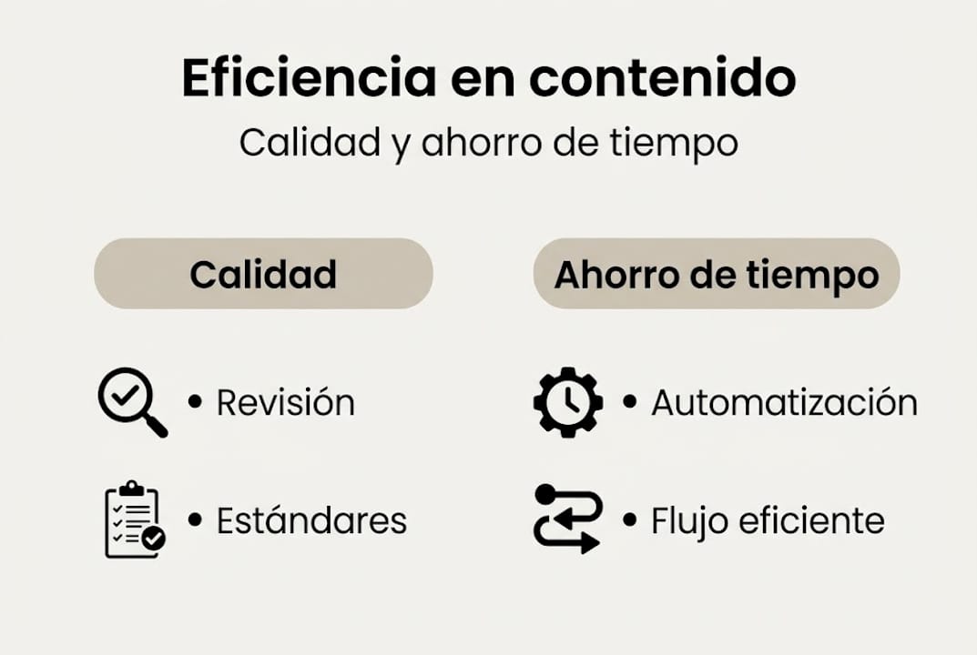Infografía sobre cómo lograr contenido eficiente y de calidad
