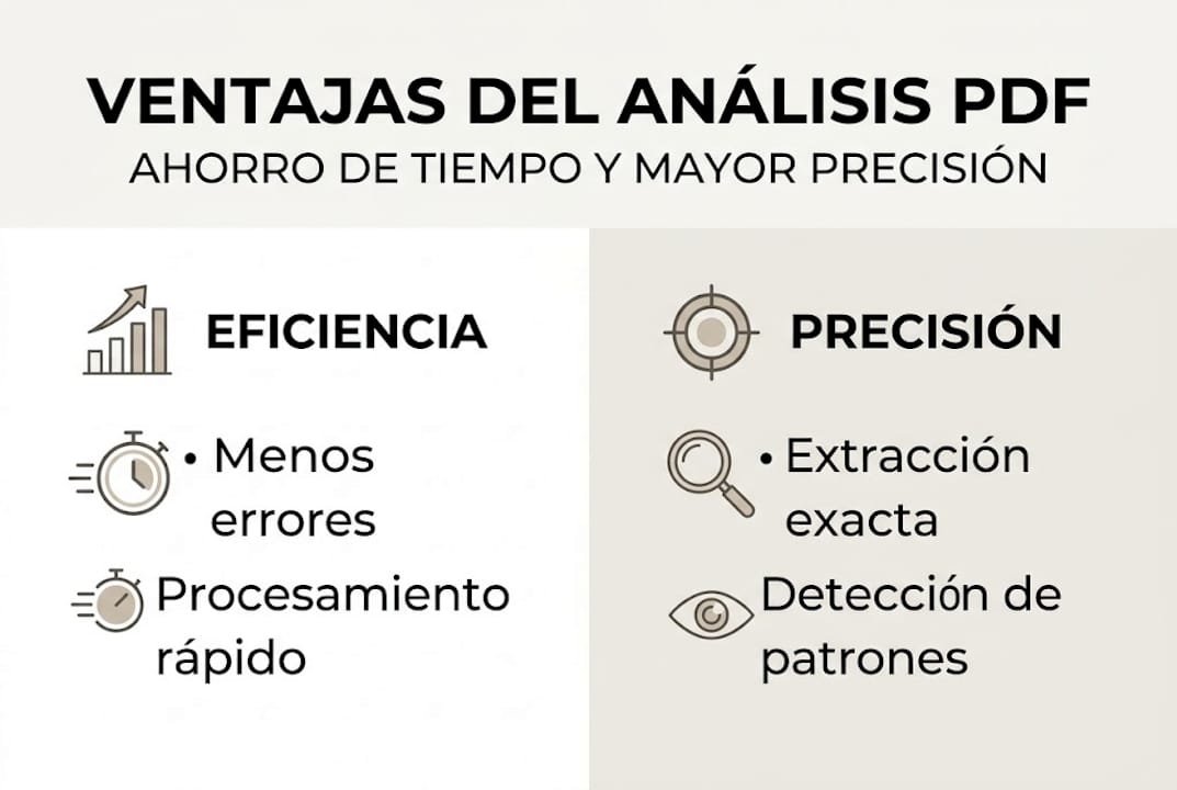 Infografía: beneficios de analizar archivos PDF