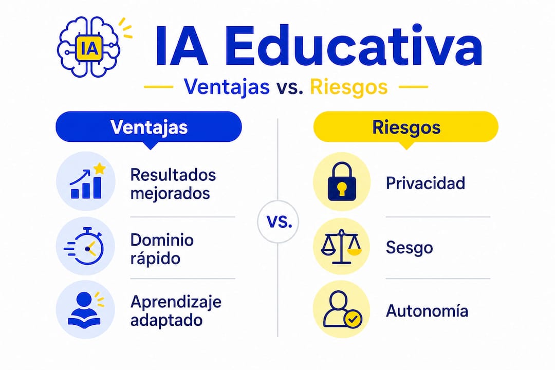 Infografía sobre las ventajas y desafíos de la inteligencia artificial en la educación