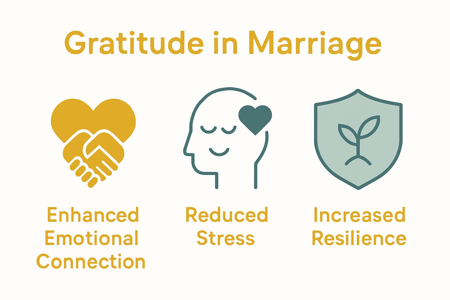 Infographic: psychological benefits of gratitude in marriage