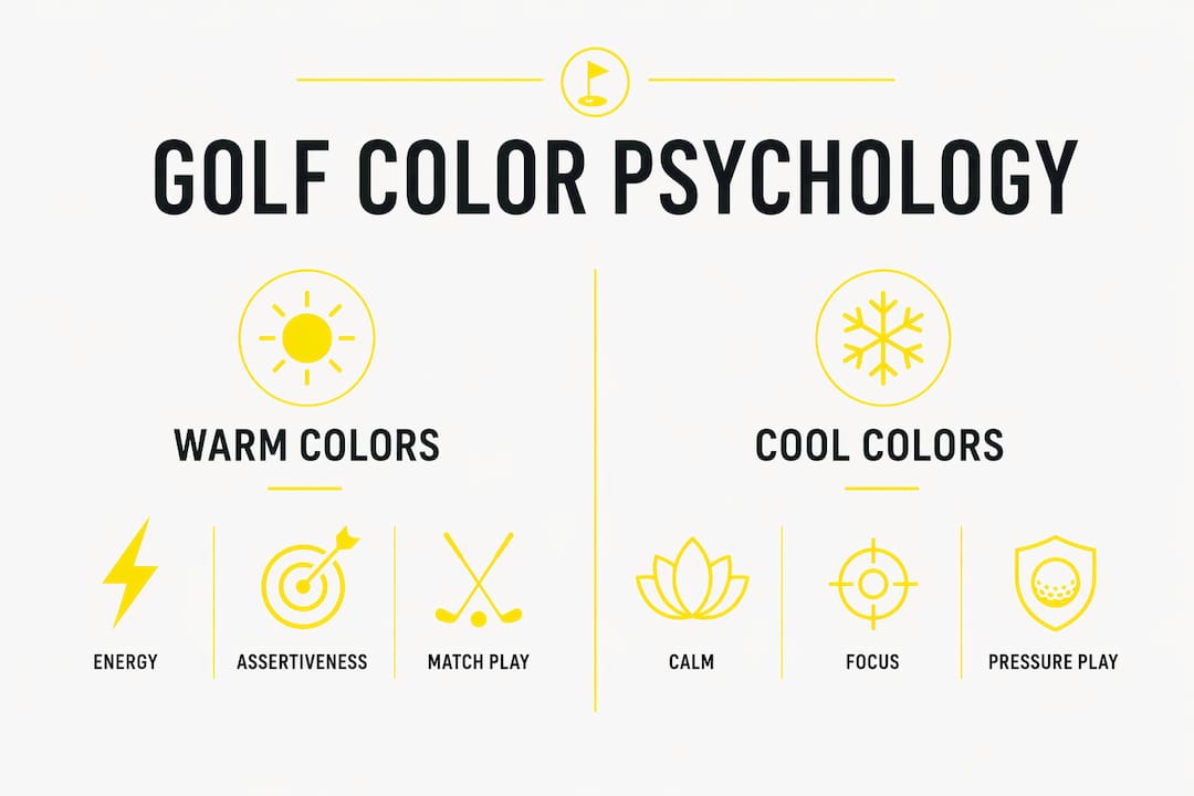 Infographic comparing warm and cool golf outfit colors