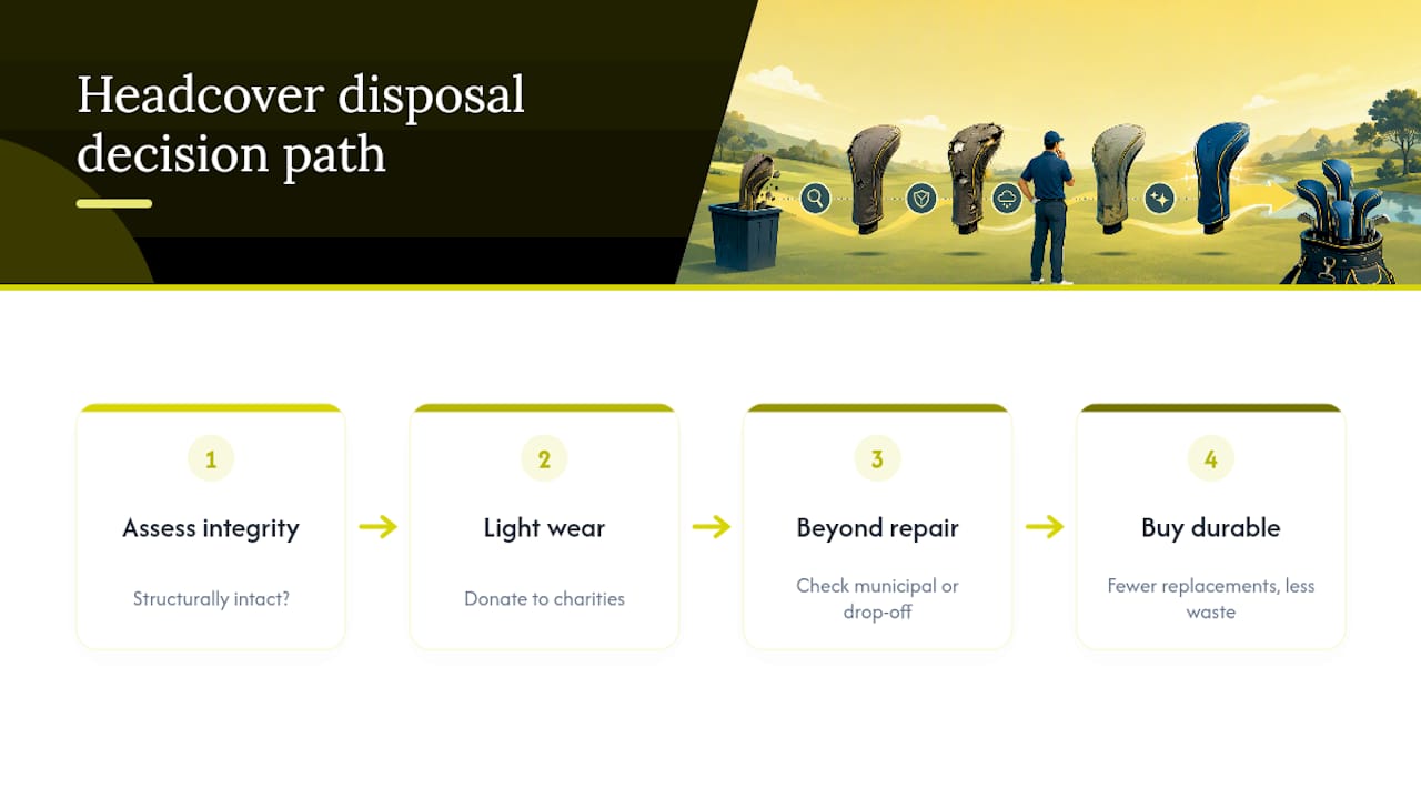 Headcover donation and recycling decision path