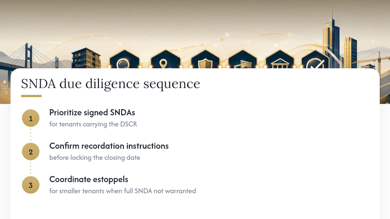 Brookmont Capital Ventures on SNDAs and Deal Financing — overview diagram