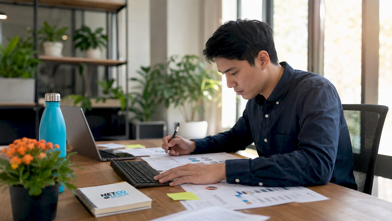 SEO specialist working on content and technical SEO