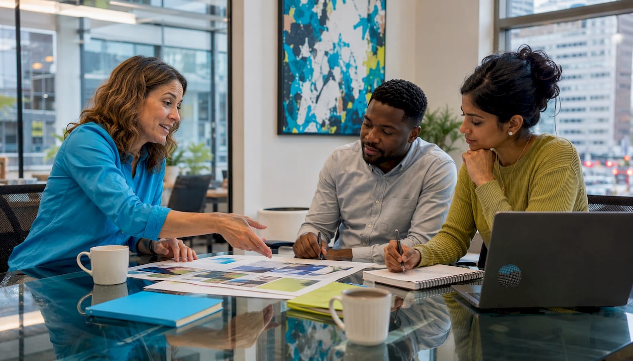 UX team discussing revenue-focused design changes