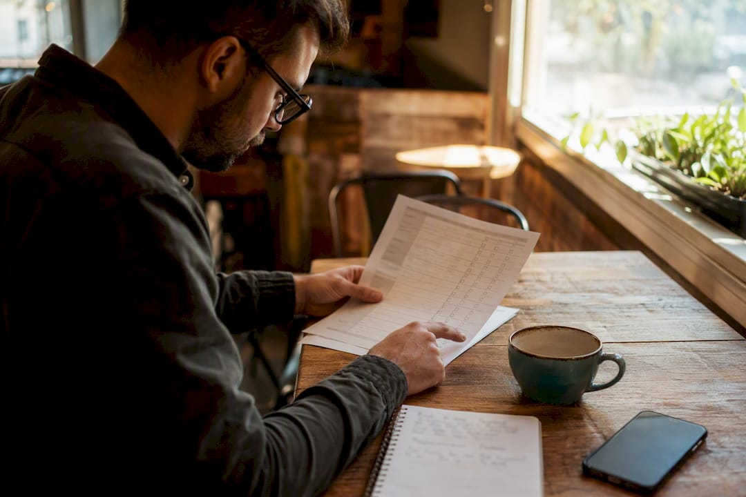 Person reviewing Instagram audit checklist