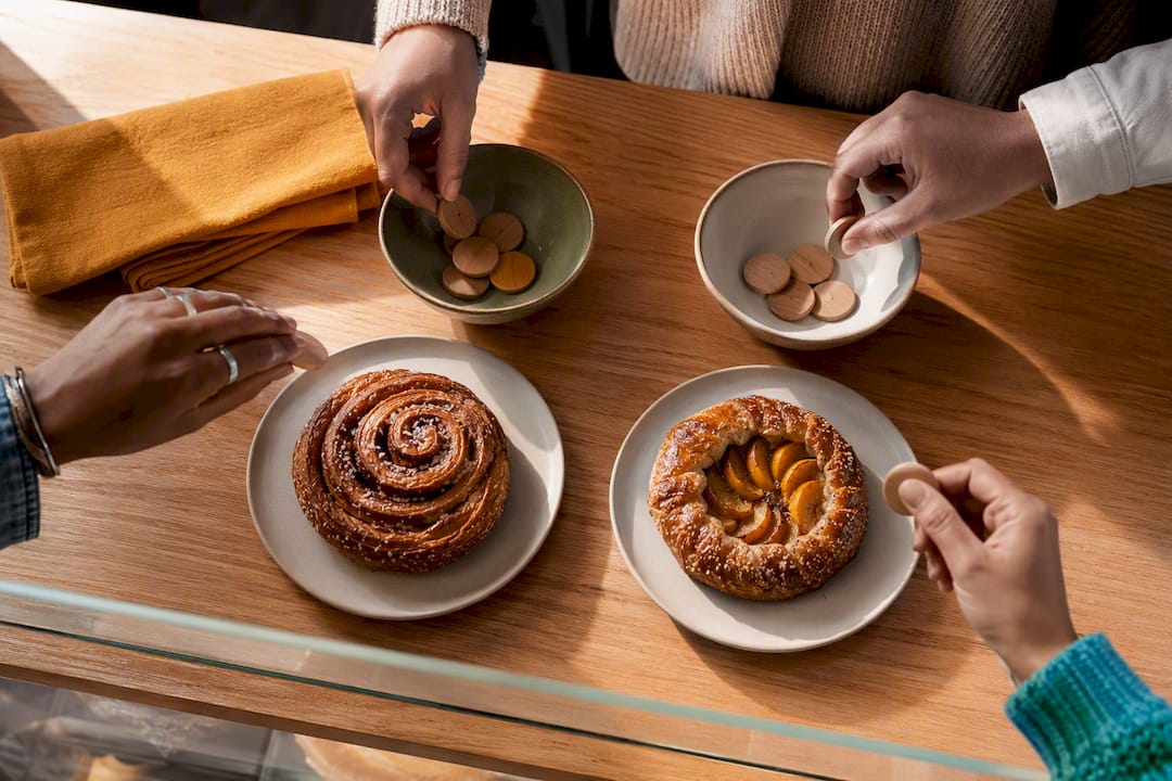 Customers voting between two menu options