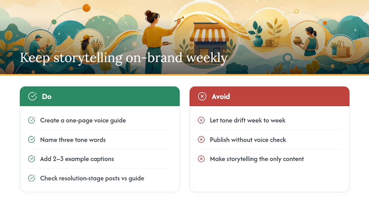 How Do You Keep Storytelling On-Brand Every Week? — overview diagram