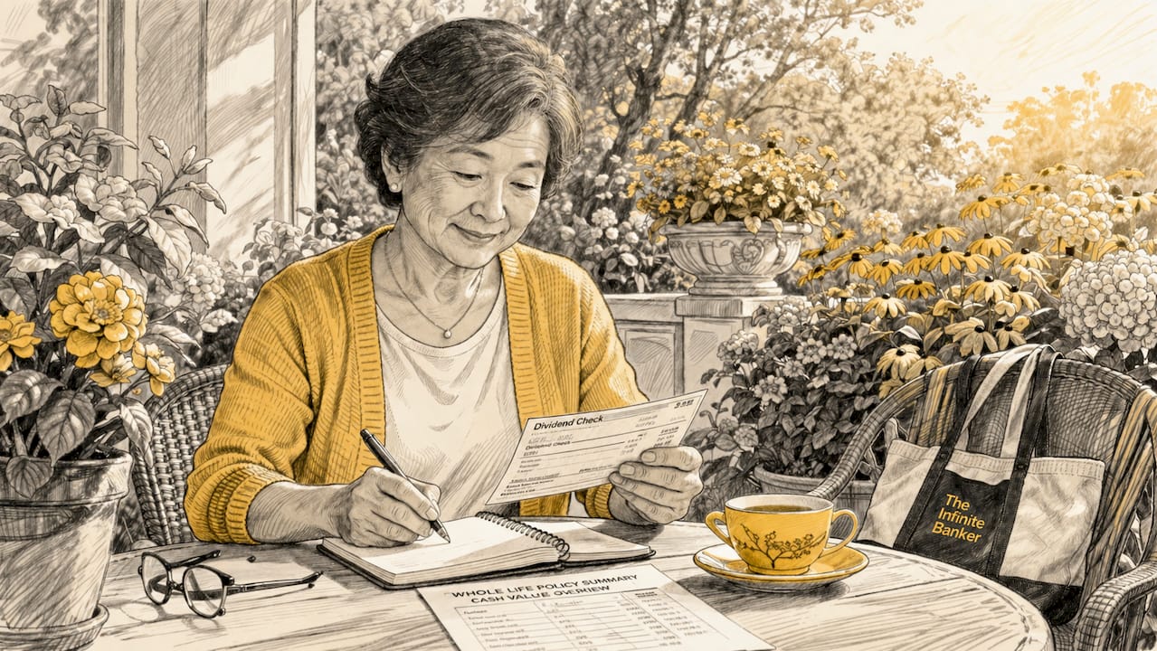 Hands managing dividend payout documents