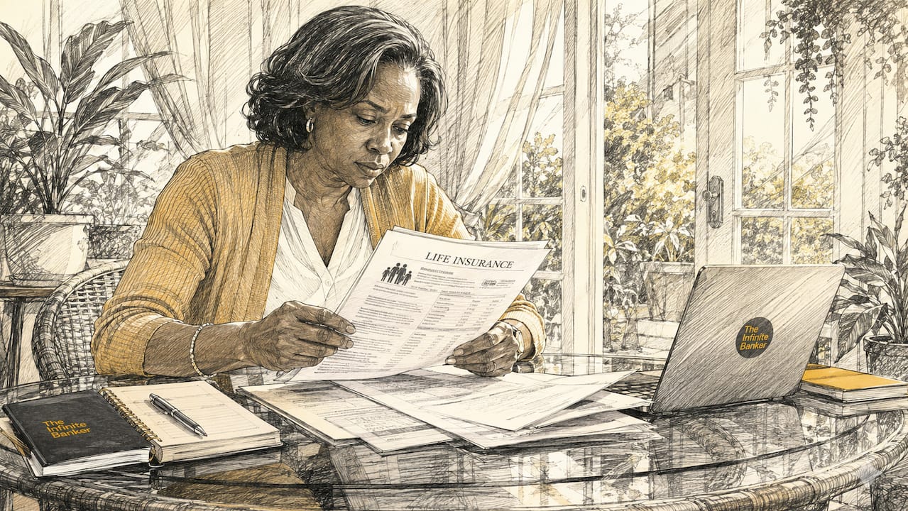Investor reviewing life insurance and BRRRR strategy documents