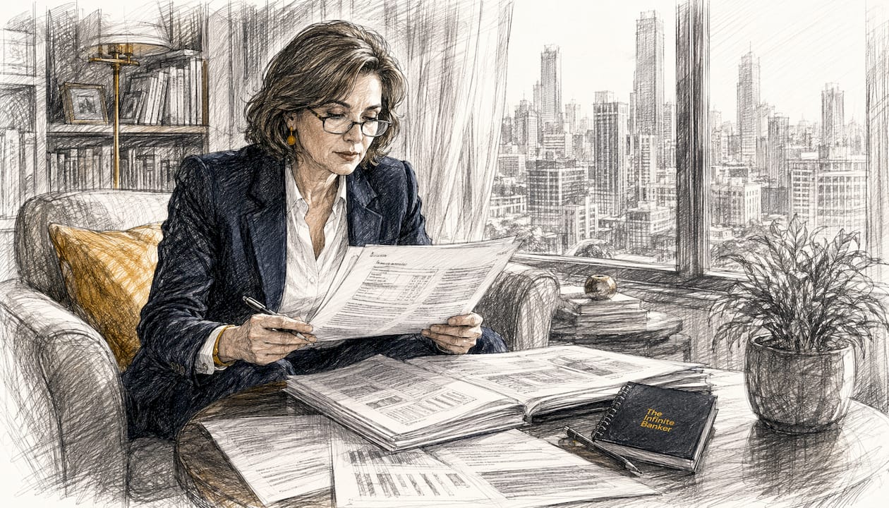 High-income earner reviewing financial documents