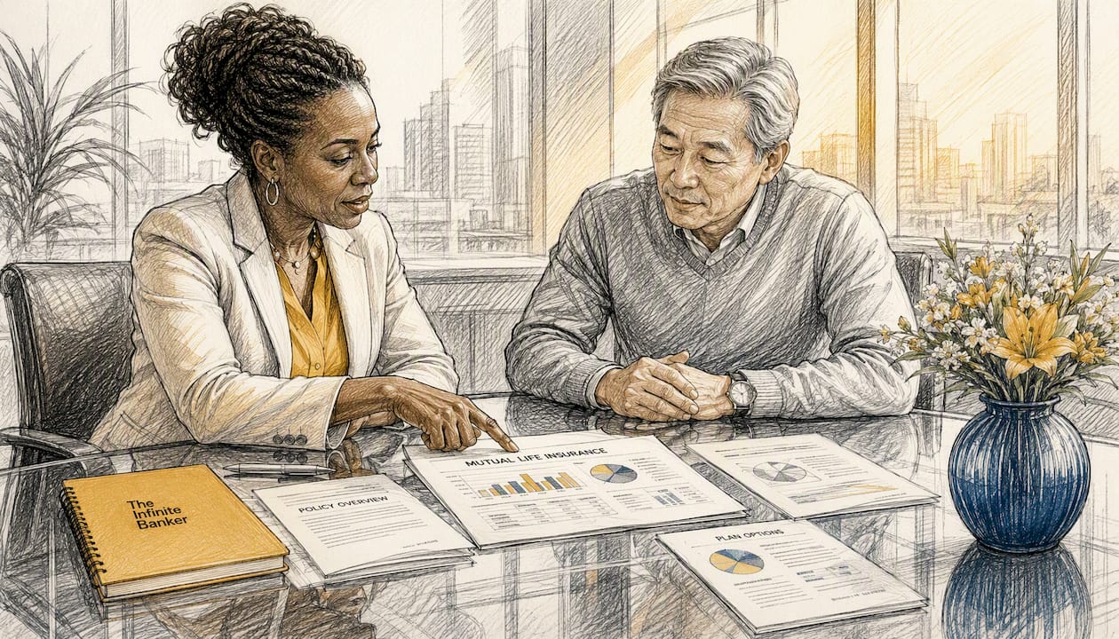 Meeting discussing mutual life insurance options