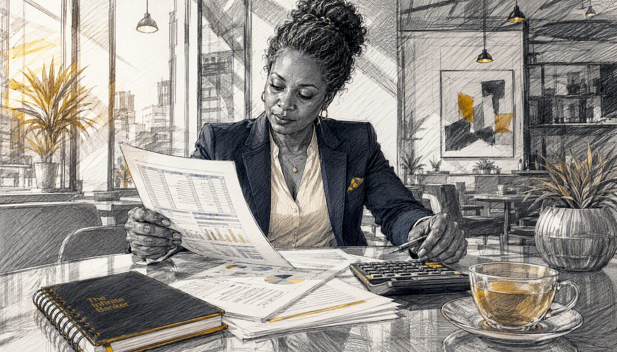 Investor reviewing real estate financing documents