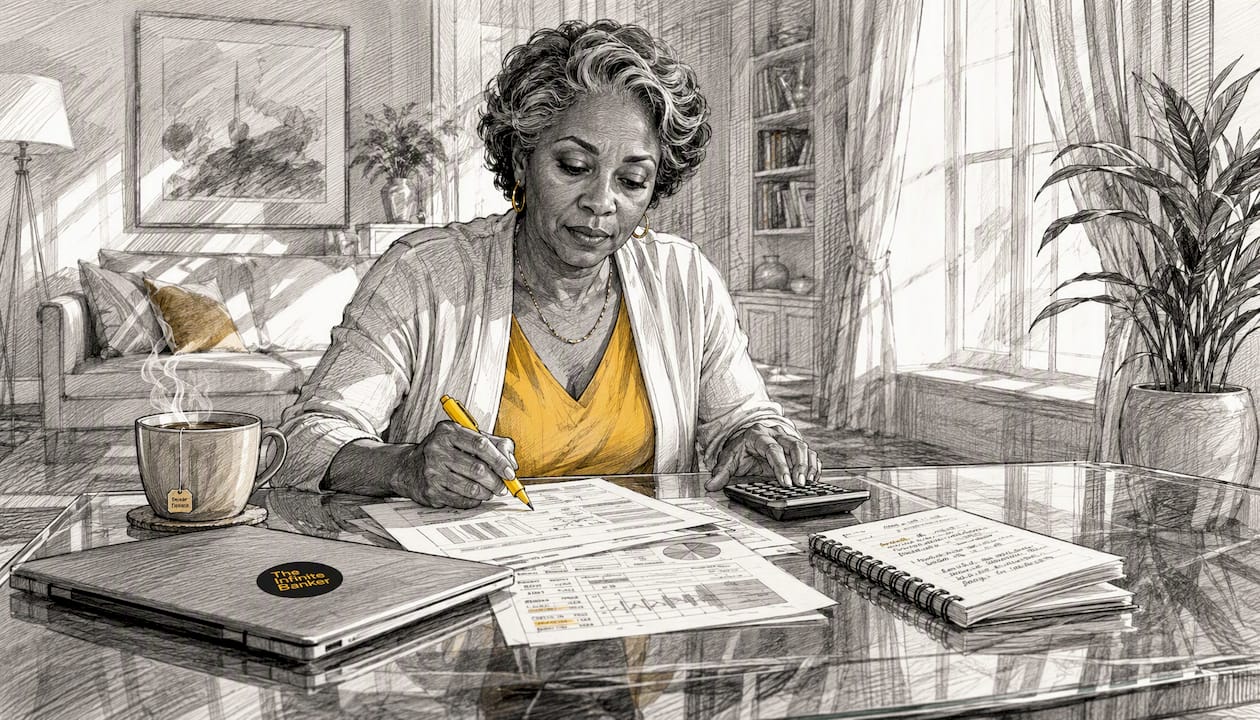 Woman reviewing maxed retirement account strategies