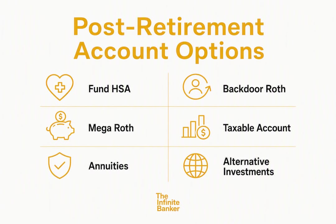 Infographic showing alternative retirement account options