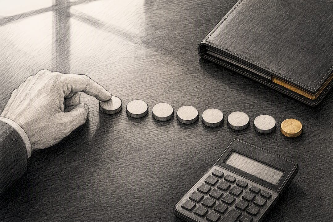 Seven contract-year markers beside policy folder