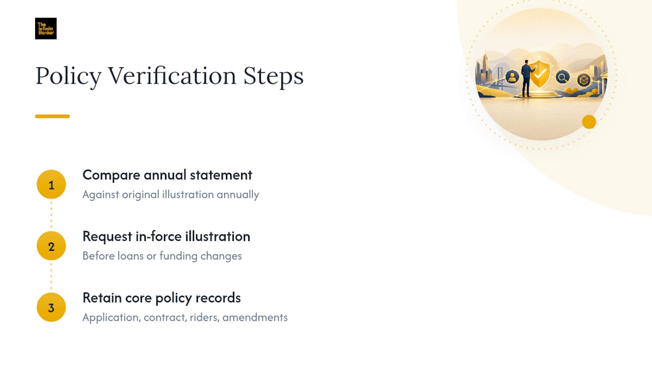 Three documents used to verify policy design